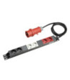 19" Power Strip 1U 6-way with 3 power circuits