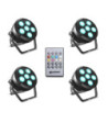 Cameo Set Including 4 x CLROOTPAR6 Incl. IR Remote Control (CLPFLAT1REMOTE)