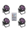 Cameo Set Including 4 x CLROOTPAR4 Incl. IR Remote Control (CLPFLAT1REMOTE)