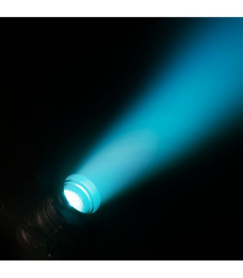 Cameo Theatre Spotlight with PC Lens and 60W RGBW LED in Black Housing