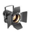 Cameo Theatre Spotlight with PC Lens and 40 Watt Warm White LED in Black Housing