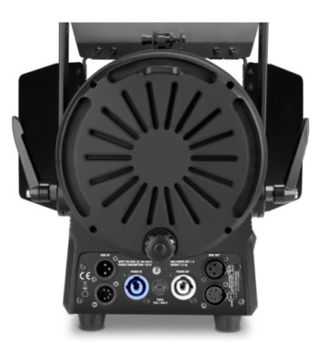 Cameo Theatre Spotlight with Fresnel Lens and 100 Watt Warm White LED in Black Housing