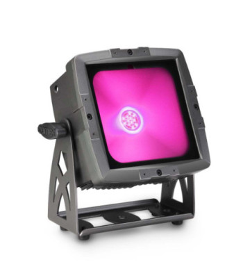 Cameo Outdoor Flood Light with 60 Watt Tri-Color COB LED in Black Housing