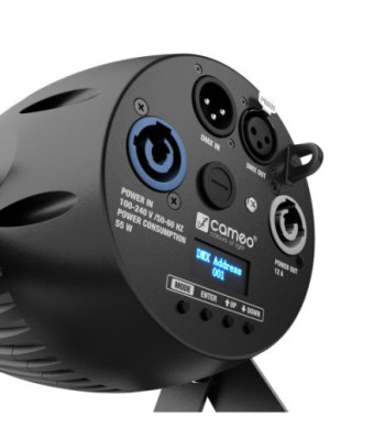 Cameo Compact Spotlight with 40W RGBW LED in Black Housing