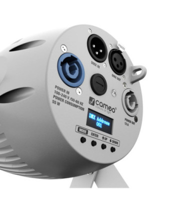 Cameo Compact Spotlight with 40W RGBW LED in White Housing