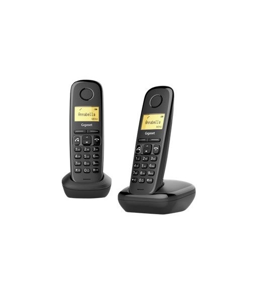 Gigaset A270 Duo Trådløs telefon Ingen nummervisning Sort
