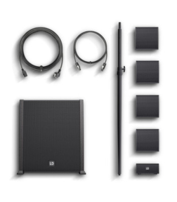 LD Systems Portable Array System Entertainer Set Including Distance Bar & Speaker Cable