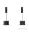 LD Systems 2 x double 8" powered PA Speaker + 2 x 18" powered Subwoofer
