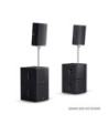 LD Systems 2 x 15" passive PA Speaker + 4 x 18" passive Subwoofer + Amping Rack