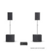 LD Systems 2 x 12" passive PA Speaker + 2 x 18" passive Subwoofer + Amping Rack