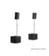 LD Systems 2 x 10" passive PA Speaker + 2 x 15" passive Subwoofer + Amping Rack
