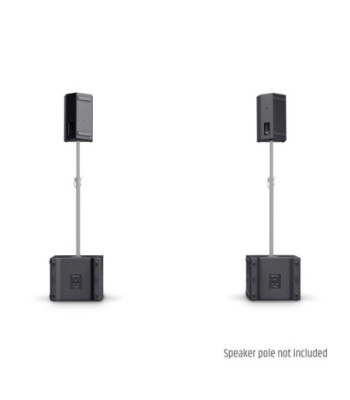 LD Systems 2 x 10" passive PA Speaker + 2 x 15" passive Subwoofer + Amping Rack