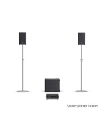 LD Systems 2 x 8" passive PA Speaker + 1 x 15" passive Subwoofer + Amping Rack