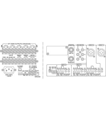 100V zoneforstærker 240Watt - PA-5240 MONACOR