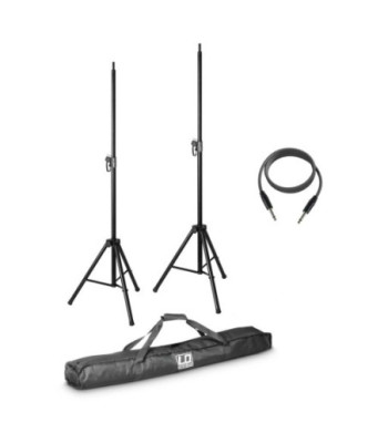 LD Systems 2 x Speaker Stand with Transport Bag and Speaker Cable 10 m for MIX 6 (A) G2