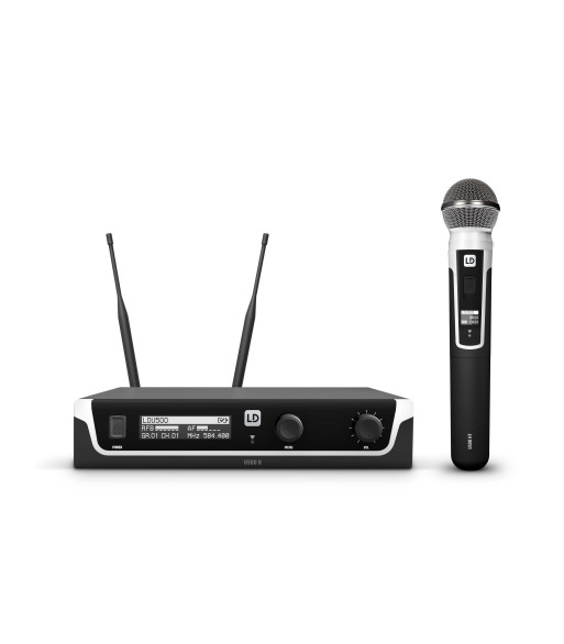 LD Systems Wireless Microphone System with Dynamic Handheld Microphone - 823 _ 832 MHz + 863 _ 865 MHz.