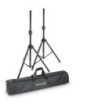 Gravity Set of 2 Aluminium Speaker Stands with Carrying Bag