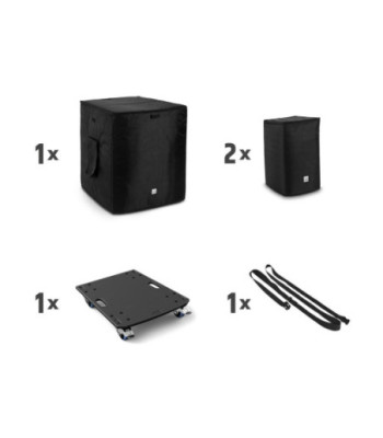 LD Systems Transport set of castor board and protective covers for DAVE 15 G4X