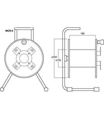 Kabeltromle - MCR-6 Monacor
