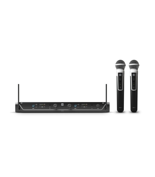 LD Systems Dual - Wireless Microphone System with 2 x Dynamic Handheld Microphone - 655 - 679 MHz