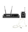 LD Systems Wireless Microphone System with Bodyack and Headset beige- 584 - 608 MHz