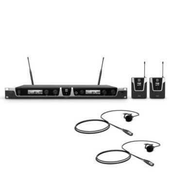 LD Systems Wireless Microphone System with 2 x Bodypack and 2 x Lavalier Microphone