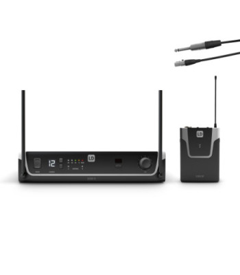 LD Systems Wireless Microphone System with Bodypack and Guitar Cable - 584 - 608 MHz
