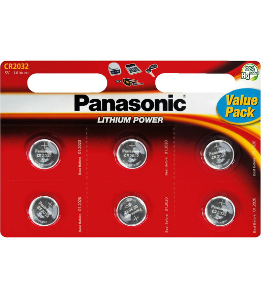 Batteri lithium (x6) - CR-2032/6 PANASONIC Batteri lithium (x6) - CR-2032/6 PANASONIC