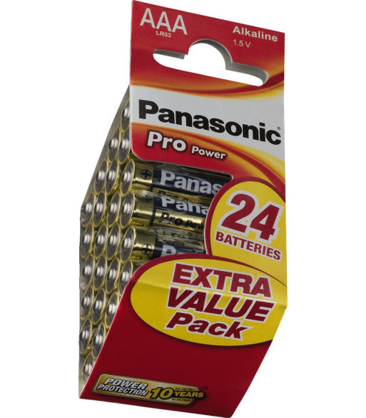 Batteri alkaline AAA (x24) - LR-03/24 PANASONIC