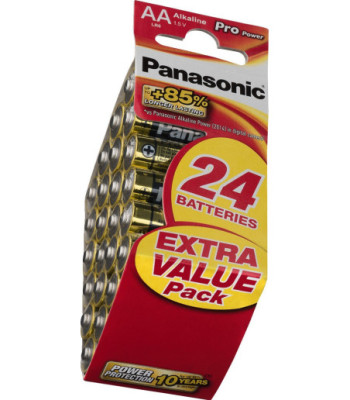Batteri alkaline AA (x24) - LR-6/24 PANASONIC