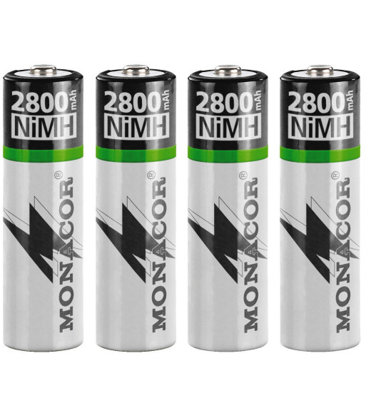 Batteripakke NiMH AA - NIMH-2800/4 MONACOR
