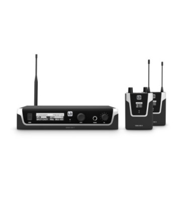 LD Systems In-Ear Monitoring System with 2 x Bodypack - 863 - 865 MHz + 823 - 832 MHz