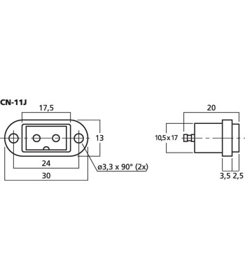 Chassisbøsning 12V - CN-11J MONACOR