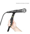 Gravity Microphone Stand with Round Base and One-Hand Clutch