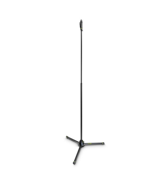 Gravity Microphone Stand with Folding Tripod and One-Hand Clutch