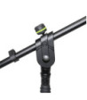 Gravity Short Microphone Stand with Folding Tripod Base and 2-Point Adjustment Boom