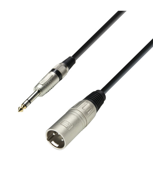 Balanced Cable | Adam Hall® XLR Male x Jack TRS | 3 m Balanced Cable | Adam Hall® XLR Male x Jack TRS | 3 m
