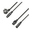 Hybrid Cable power- & audio mains connector & 3-pole XLR | 20m