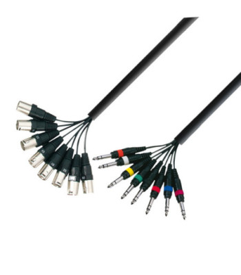 Studio Loom Cable | Adam Hall® 8 XLR Male x 8 Jack TRS | 3 m