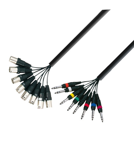 Studio Loom Cable | Adam Hall® 8 XLR Male x 8 Jack TRS | 5 m Studio Loom Cable | Adam Hall® 8 XLR Male x 8 Jack TRS | 5 m