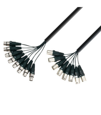 Studio Loom Cable | Adam Hall® 8 XLR Female x 8 XLR Male | 3 m