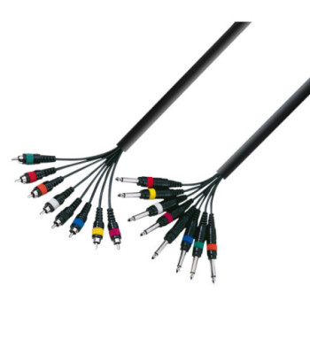 Studio Loom Cable | Adam Hall® 8 Jack TS x 8 RCA | 5 m