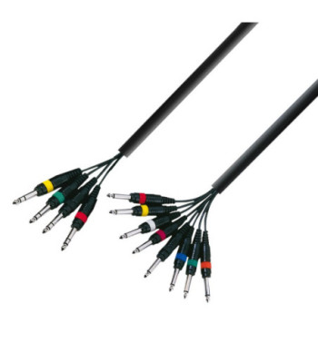 Studio Loom Cable | Adam Hall® 4 Jack TRS x 8 Jack TS | 3 m