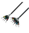 Studio Loom Cable | Adam Hall® 4 Jack TRS x 8 Jack TS | 3 m