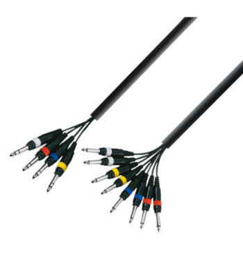 Studio Loom Cable | Adam Hall® 4 Jack TRS x 8 Jack TS | 5 m