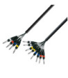 Studio Loom Cable | Adam Hall® 4 Jack TRS x 8 Jack TS | 5 m