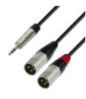 Y-Cable | Rean® 2 x XLR Male x Minijack TRS | 1.8 m