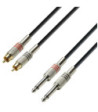 Twin Cable | Adam Hall® 2 Jack TS x 2 RCA | 3 m