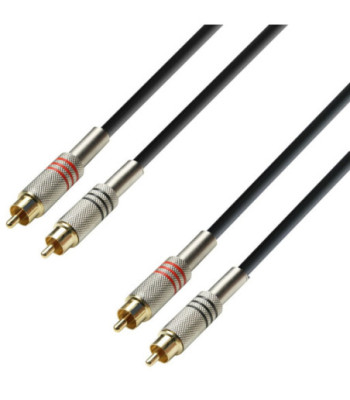 Twin Cable | Adam Hall® 2 RCA x 2 RCA | 1 m