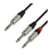 Y-Cable | Rean® 2 Jack TS x Jack TRS | 1.5 m